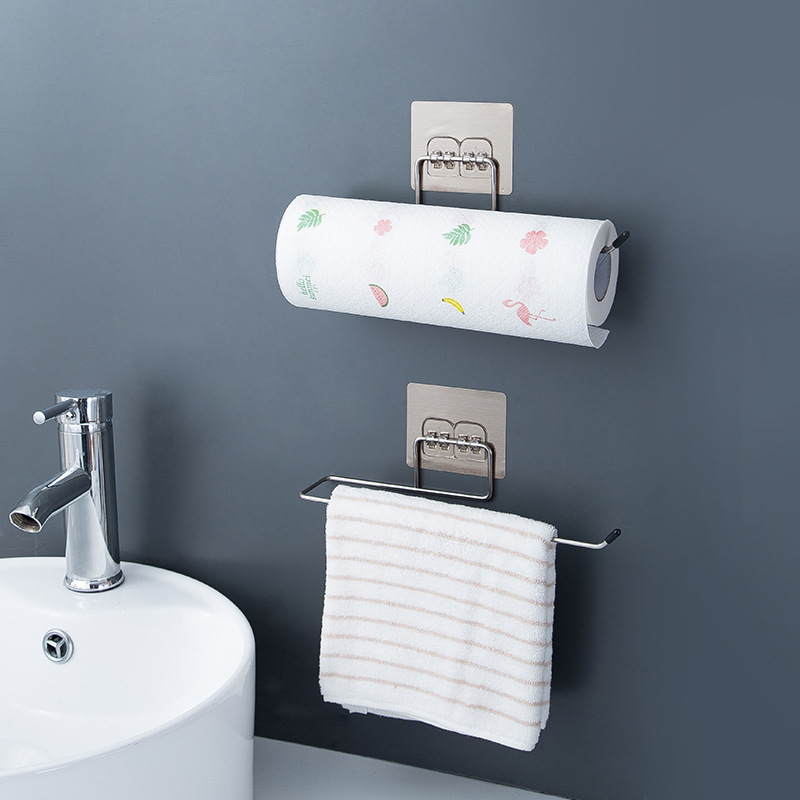 The stainless steel towel and toilet paper rack is strong and durable