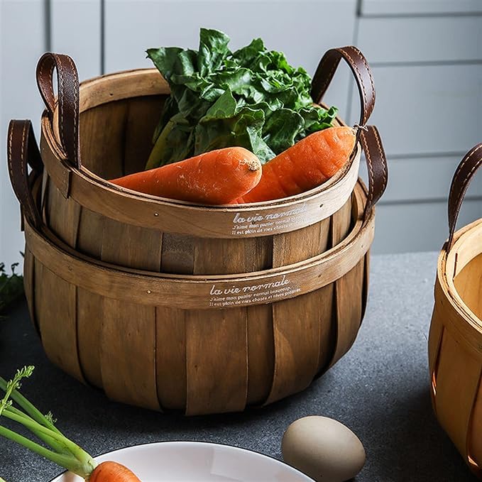 Japanese kitchen and vegetable storage baskets for food storage