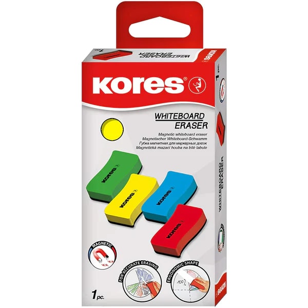Kores Magnetic Whiteboard Eraser - 11x6x2 cm