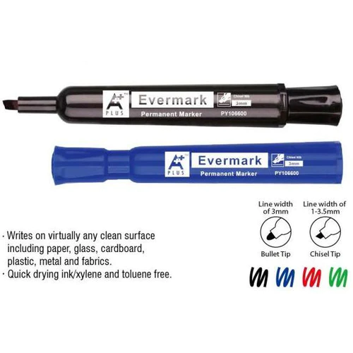 Beifa A+ Evermark Black Permanent Marker - Box of 12