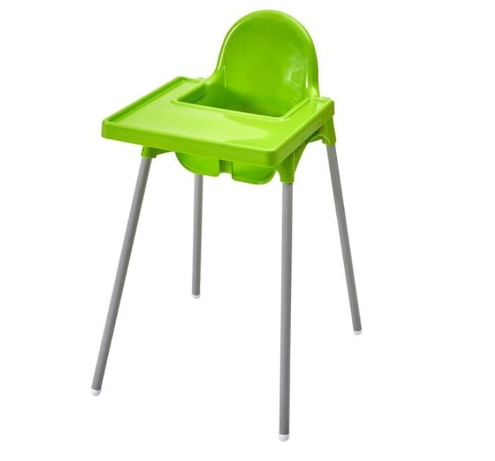 Plastic High Chair For Children - Green
