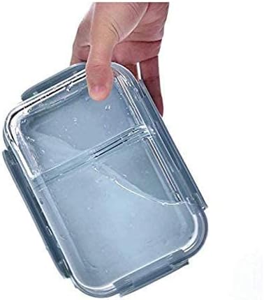 3 portioned glass containers for preserving meals