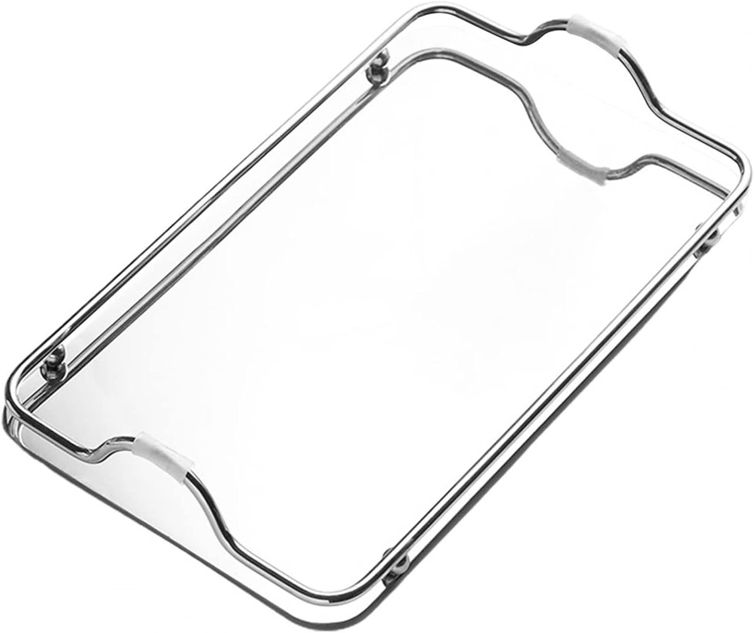 Large Rectangle Tray with Handle Serving Trays Silver