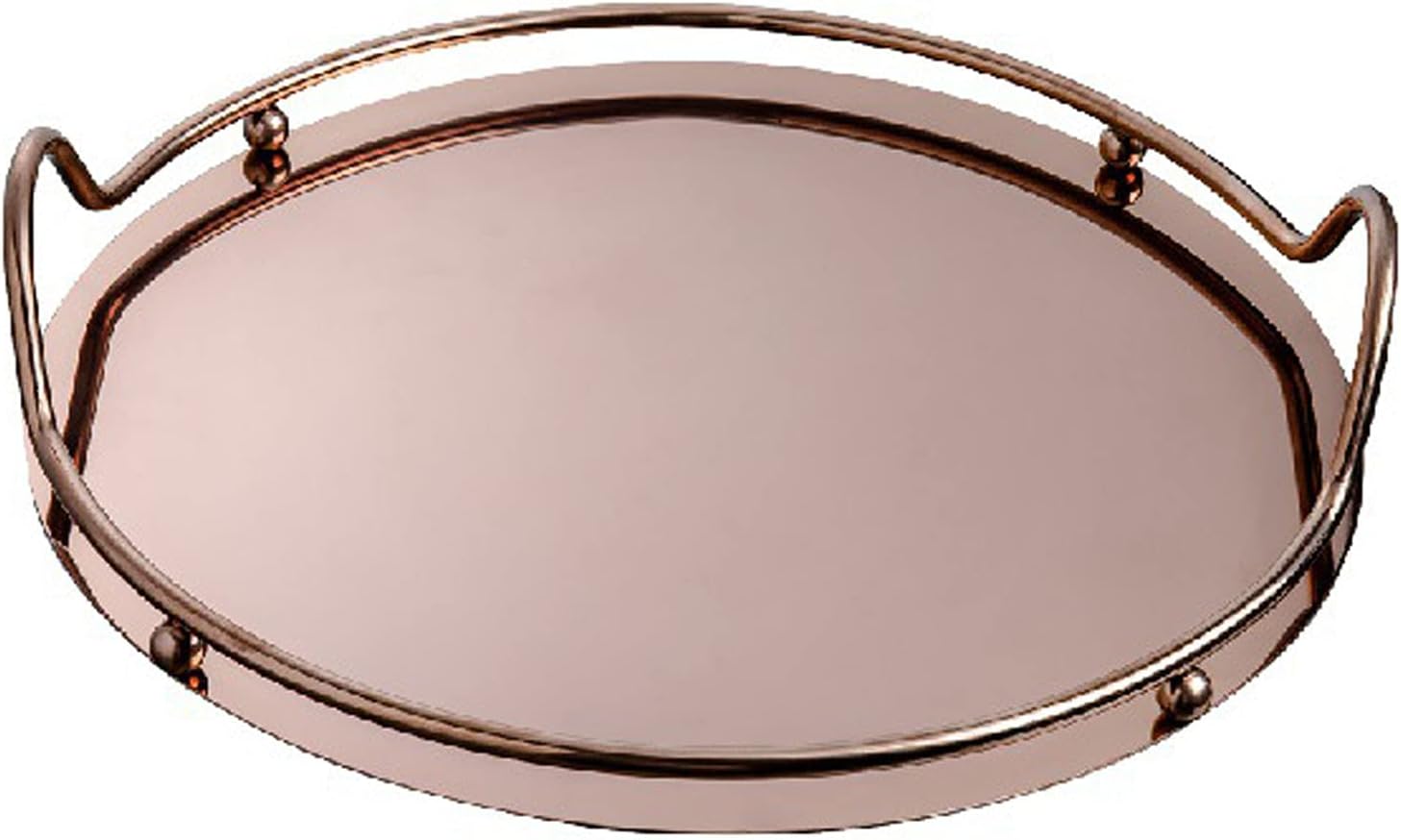 Large Round Tray With Handle Serving Trays Decorative Luxury Tea