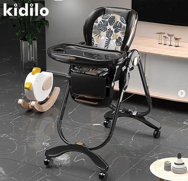 Kidilo high chair for children with wheels