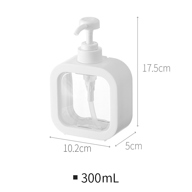 Bottle Bath Press Container Refillable Transparent, 300ML