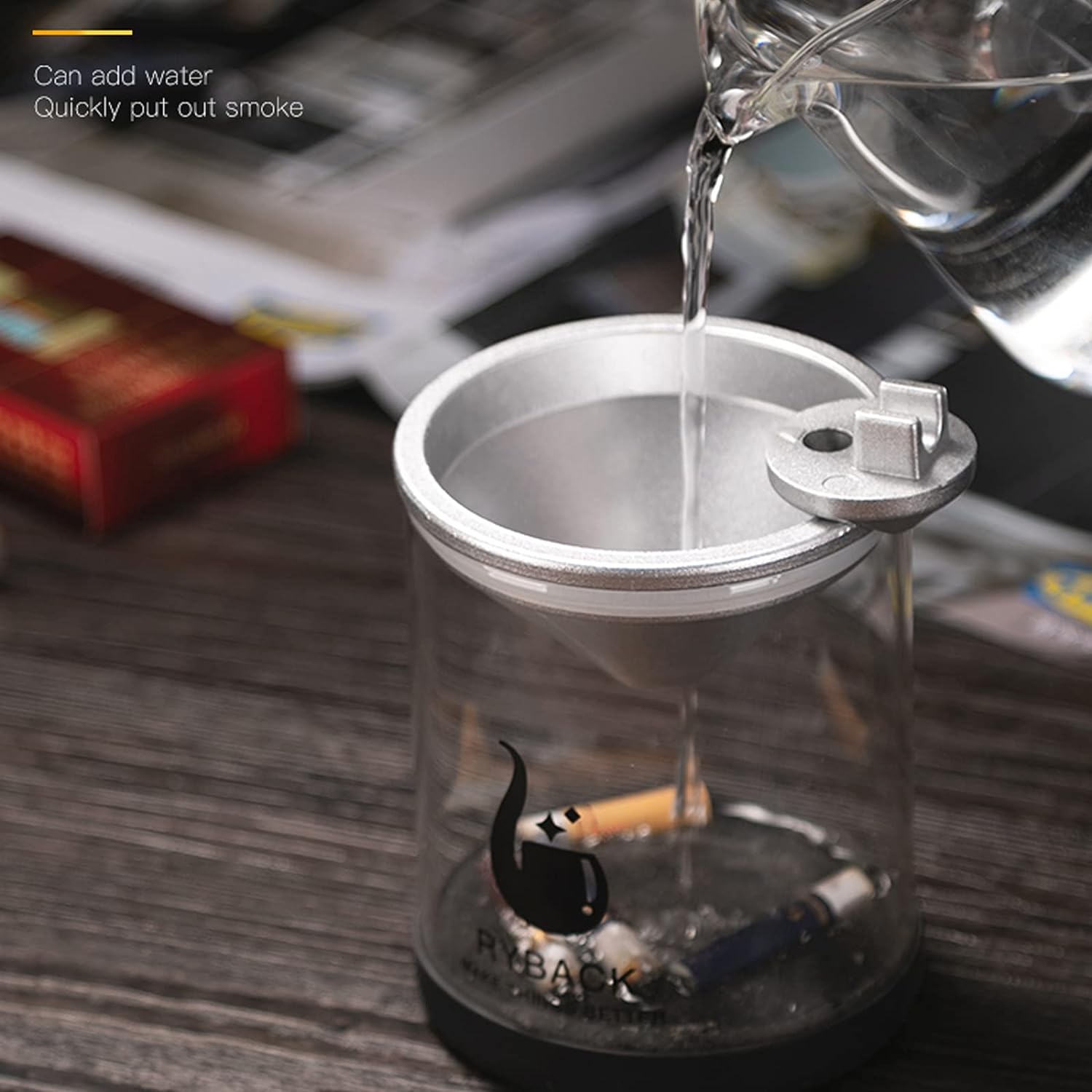 Creative Ashtray With Windproof Lid
