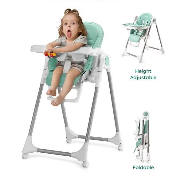 Foldable High Chair for Children - Green
