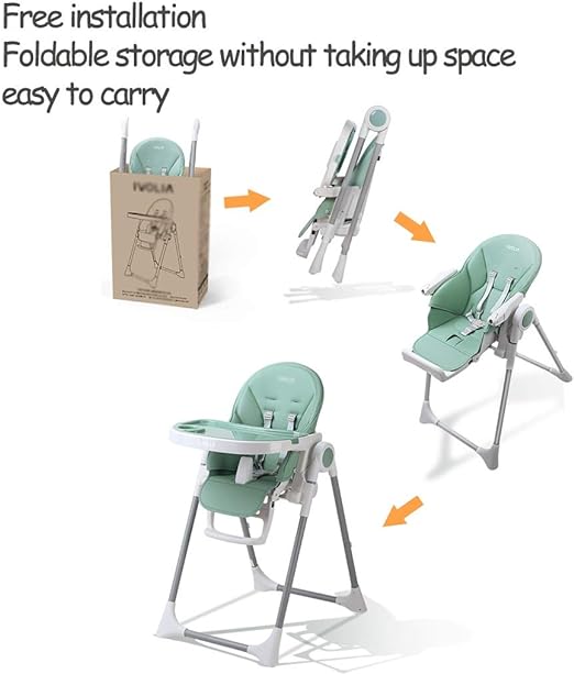 Foldable High Chair for Children - Green