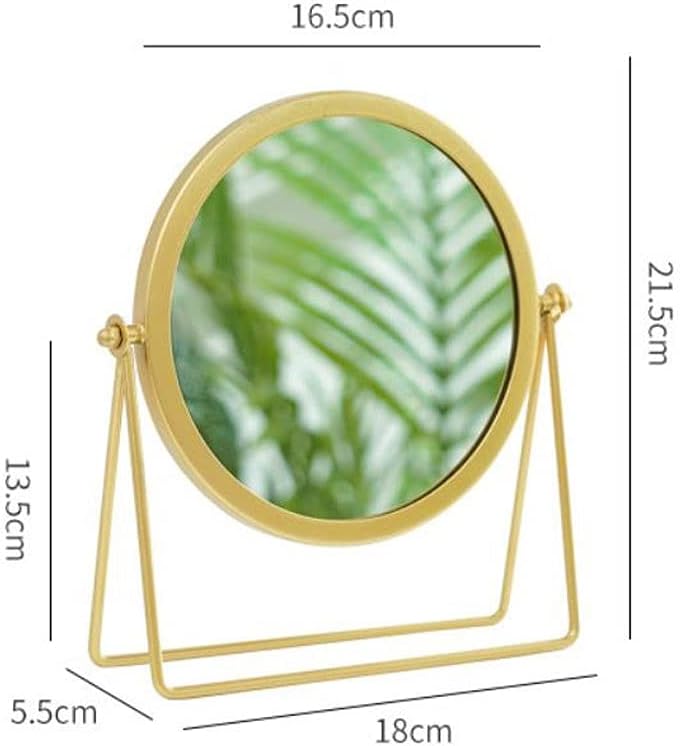 stand mirror makeup Dresser Ornamental Mirror For Bedroom Gold Color