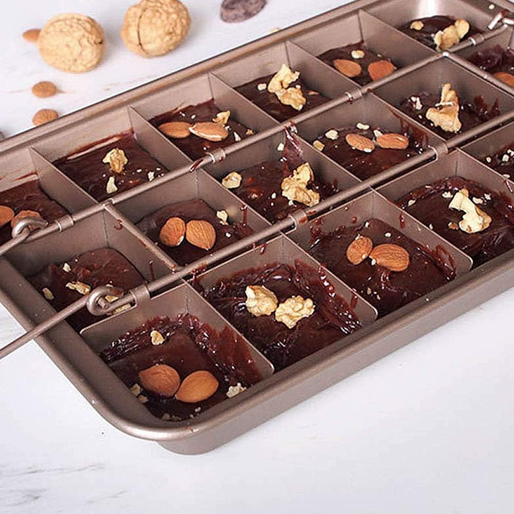 Brownie Tray with Dividers Non-Stick Brownie Pan Square Cake Mould