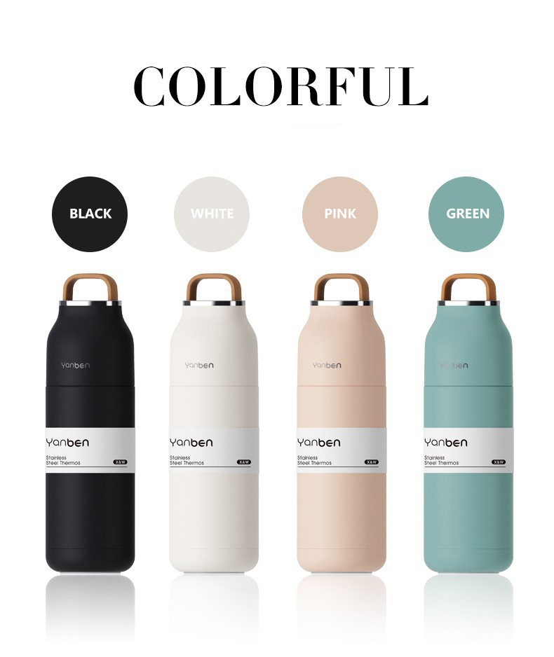 Travel Water Bottle Stainless Steel Thermos Thermal Cup Vacuum Flask 350ml