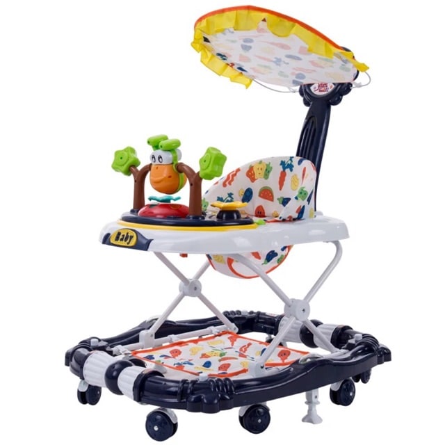 Baby Walker with Wheels and Music for Children - Navy