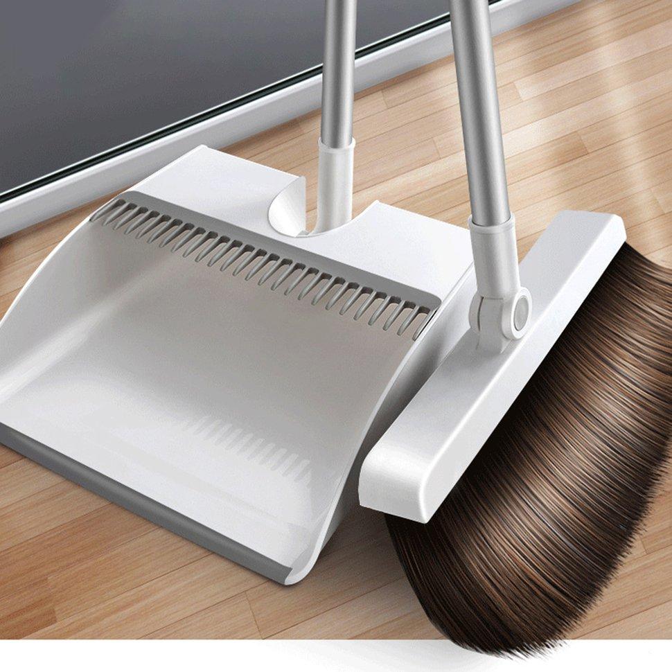 Household Sweeping Soft Broomed and Dustpan Folding for Home Indoor Kitchen Lobby Office Living Room