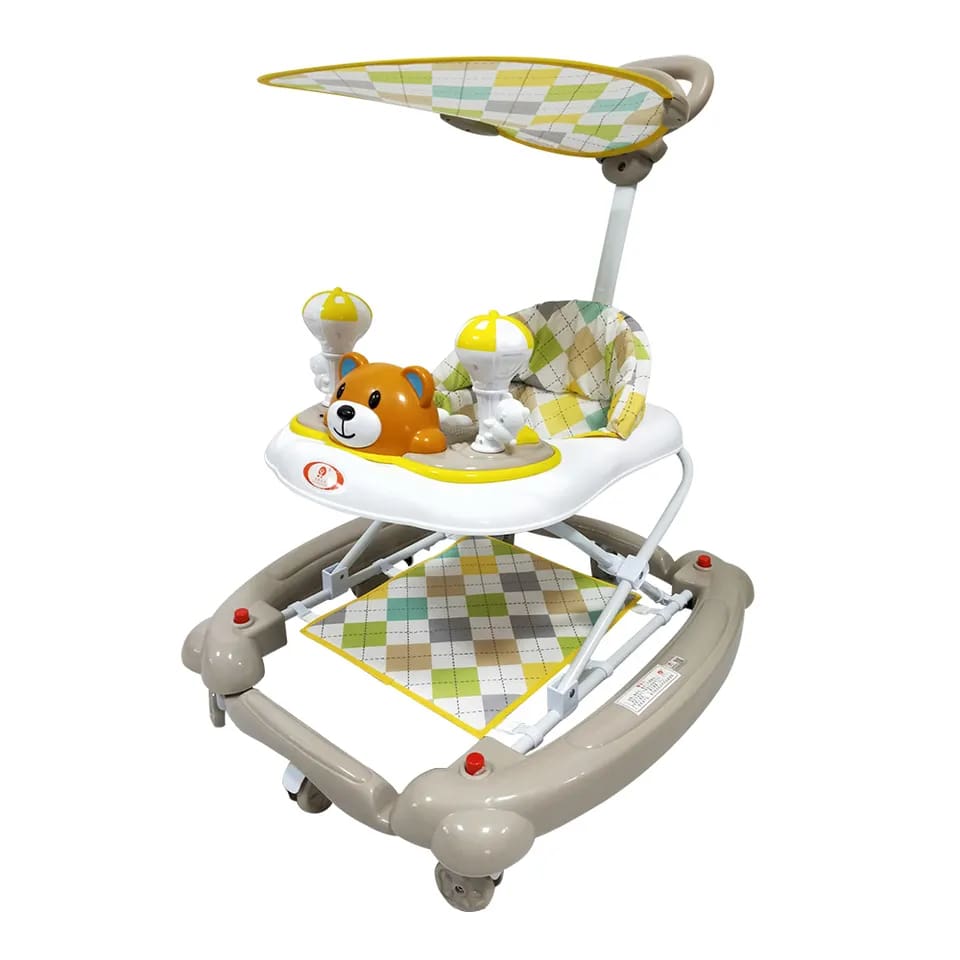 2 in 1 Baby Stroller Decorated in Beige and Yellow
