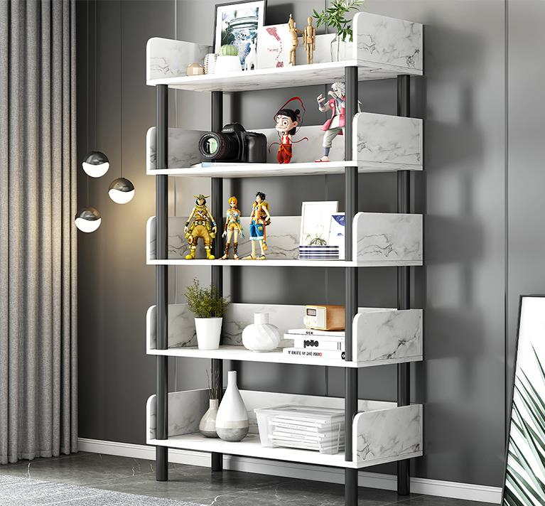 Luxury multi-use home decor rack of 5 wooden shelves