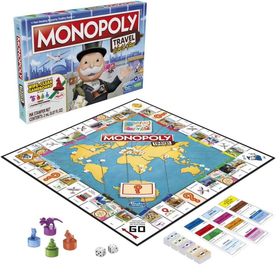 Hasbro Gaming Monopoly Travel World Tour Board Game