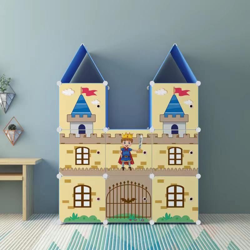 Plastic children's wardrobe in the shape of a palace