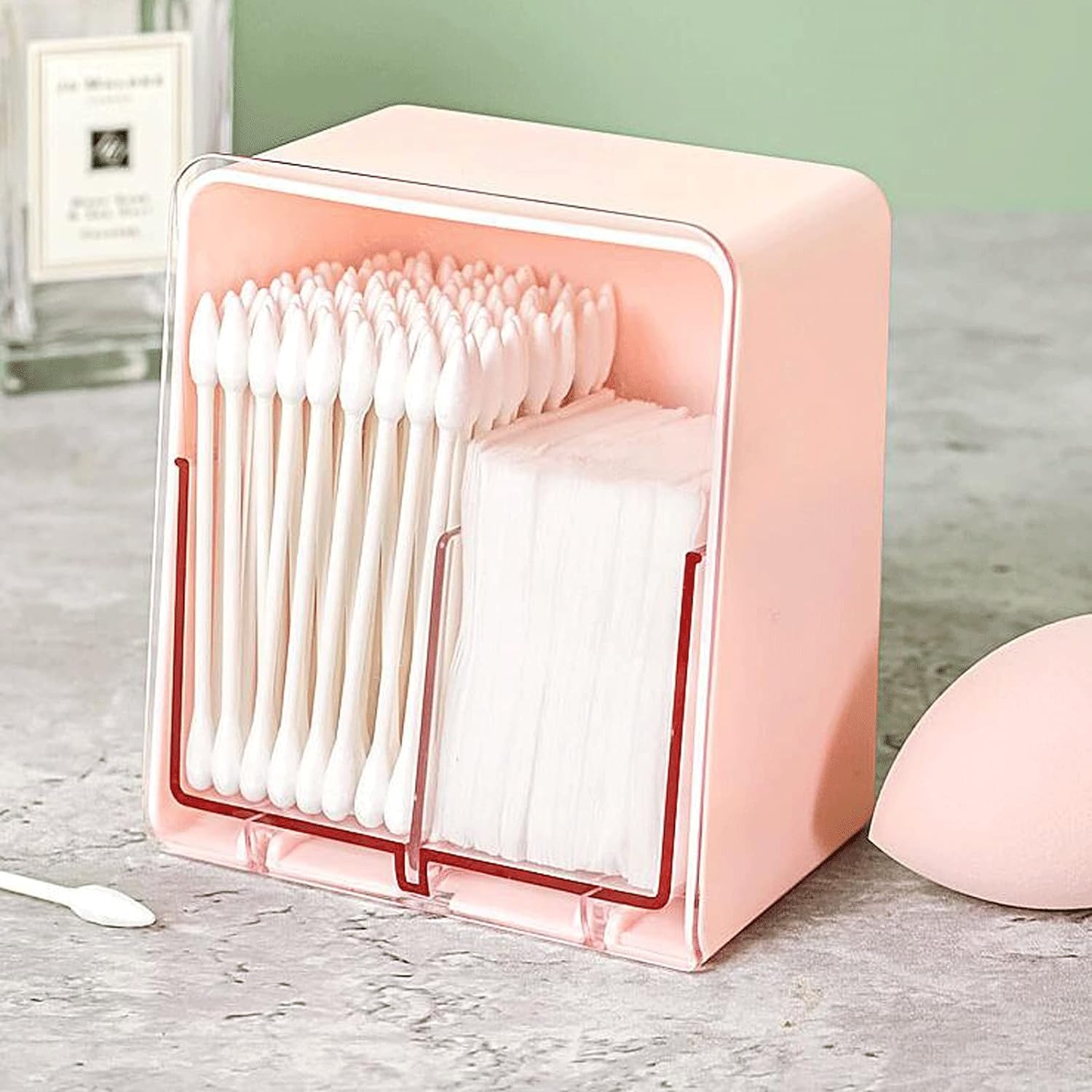 Cotton Double Mesh Cosmetic Box Storage Organizer Box Pink