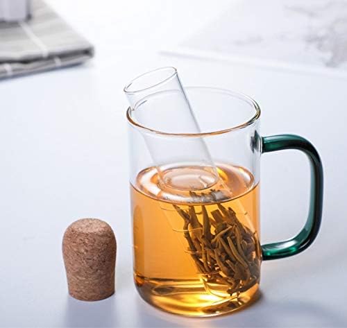 Tea and Herbal Infuser Bottle Transparent Infuser with Cork Stoppers