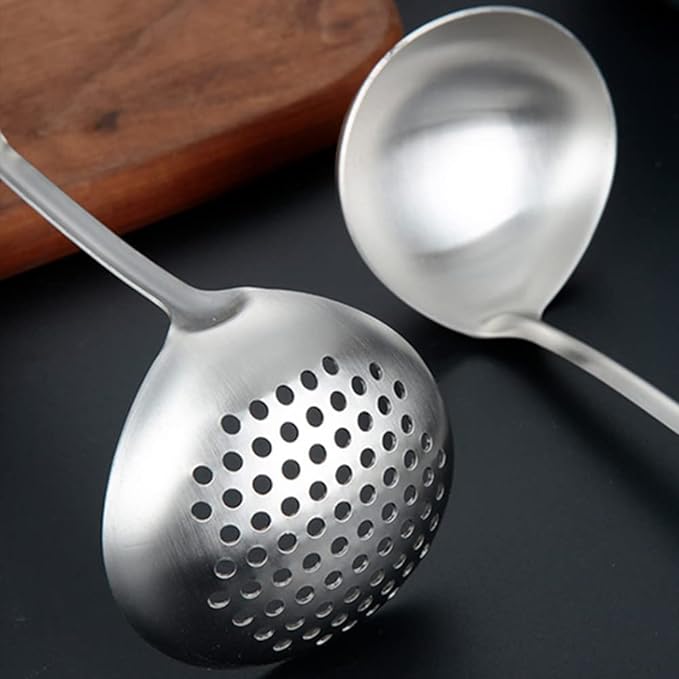 Strainer with S-shaped hanging handle in 304 stainless steel