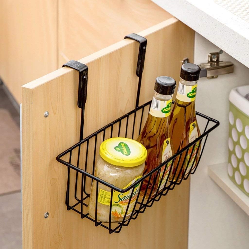 Over Door Hanging Basket Hanging Cabinet Storage Organizer for Kitchen and Bathroom
