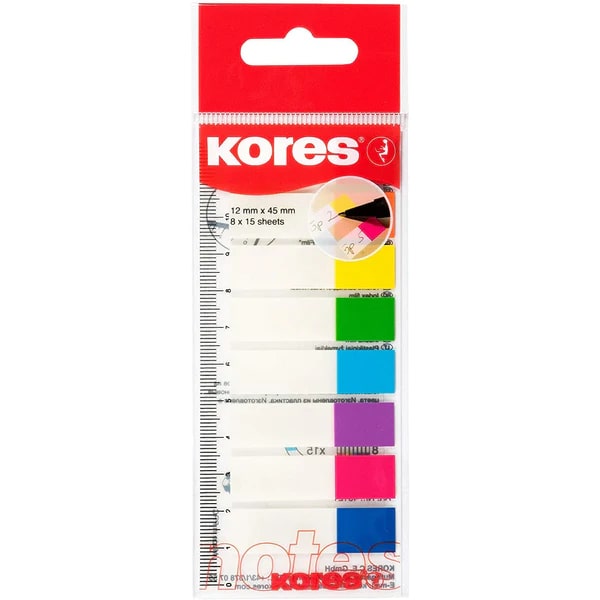 Kores Notes 12x45 mm Flag Index Strips - Pack of 200