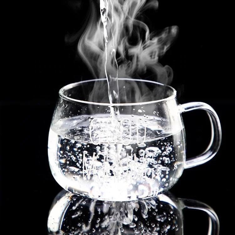 Good Morning Heat Resistant Tea, Coffee and Cold Drinks Glass Mug High Borosilicate Glass With Handle -350ml