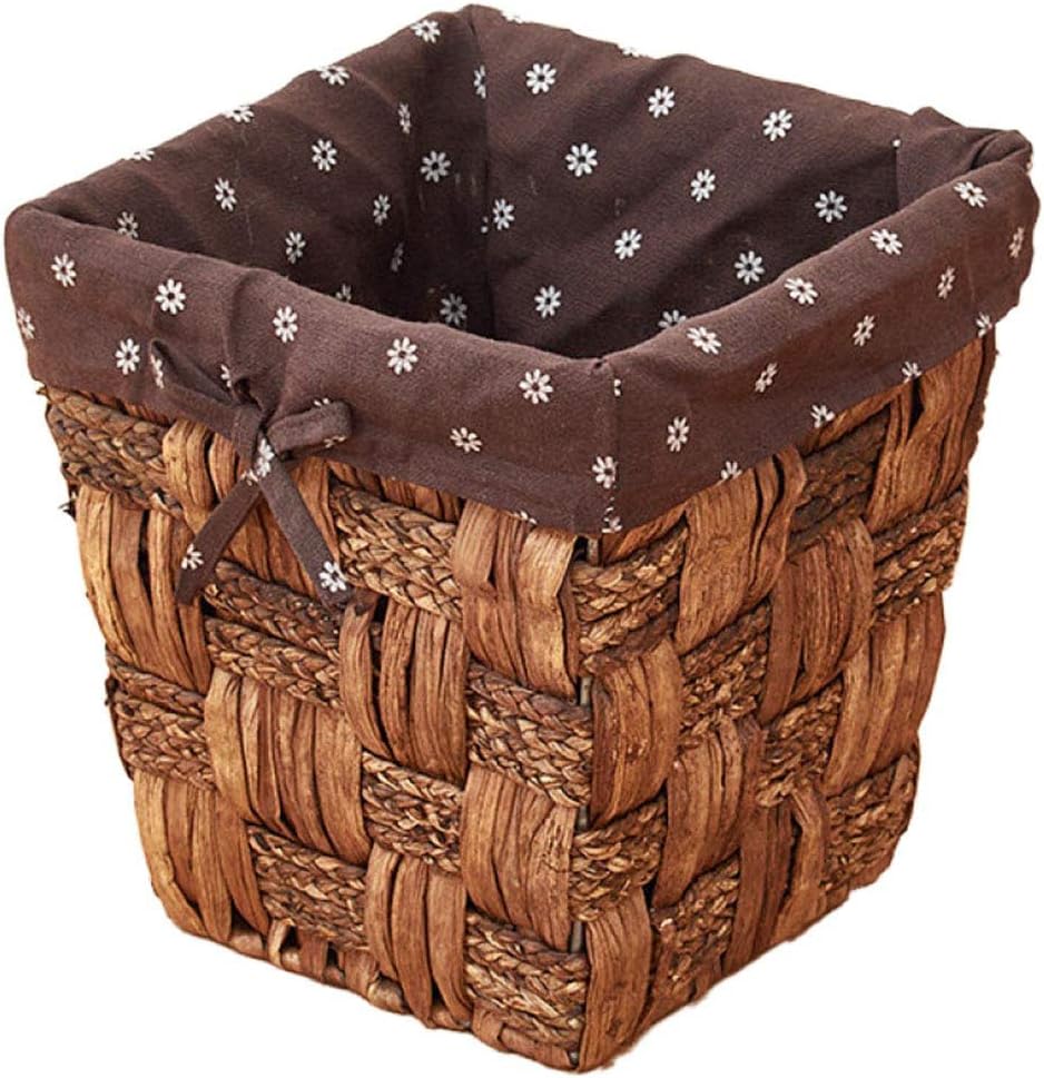 Rattan Trash Basket, Small Wicker Woven Storage Baskets