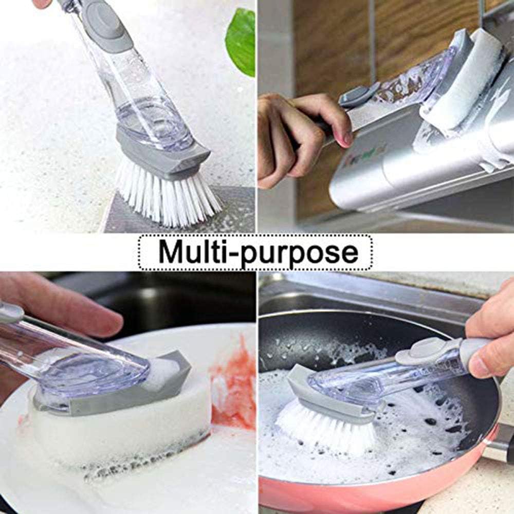 2 In 1 Long Handle Cleaning Brush Dishwashing Brush Kitchen Tools