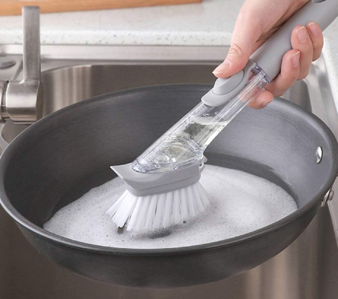 2 In 1 Long Handle Cleaning Brush Dishwashing Brush Kitchen Tools