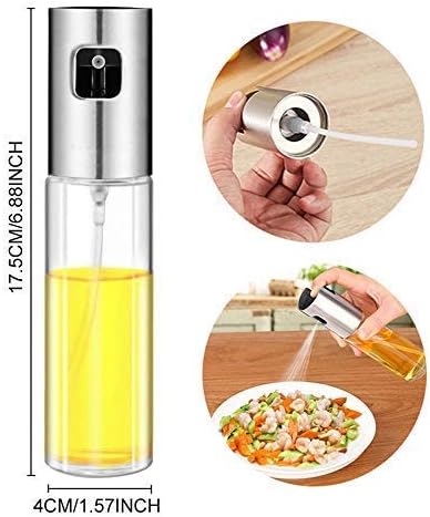 Olive Oil Sprayer for Cooking,100ml Oil Sprayer Bottle Versatile Glass with Funnel