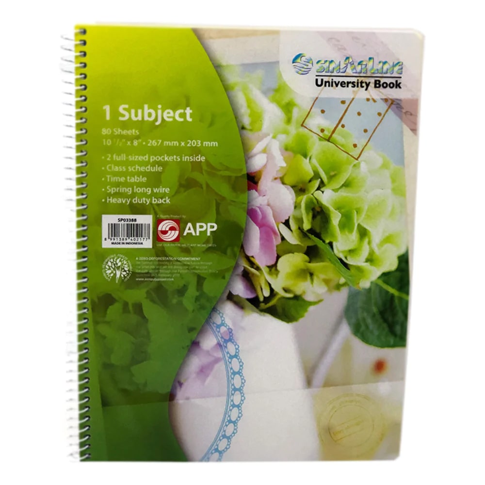 SinarLine University NoteBook - 1 Subject - 80 Sheets