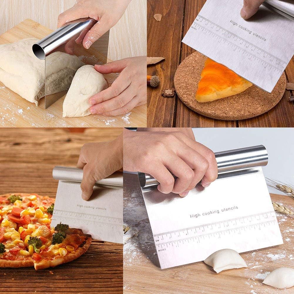Household Stainless Steel Dough Scraper Cutter Cake Decorating Baking Pastry Tools