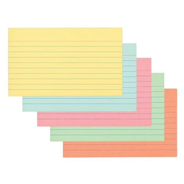 Mead Index Cards - Ruled - Colored - Pack of 50