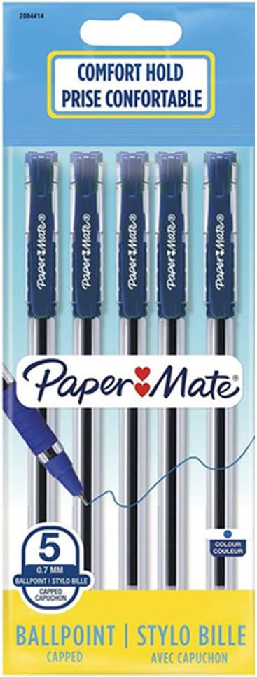 Paper Mate brite - ballpoint pen - blue colors (pack of 5)
