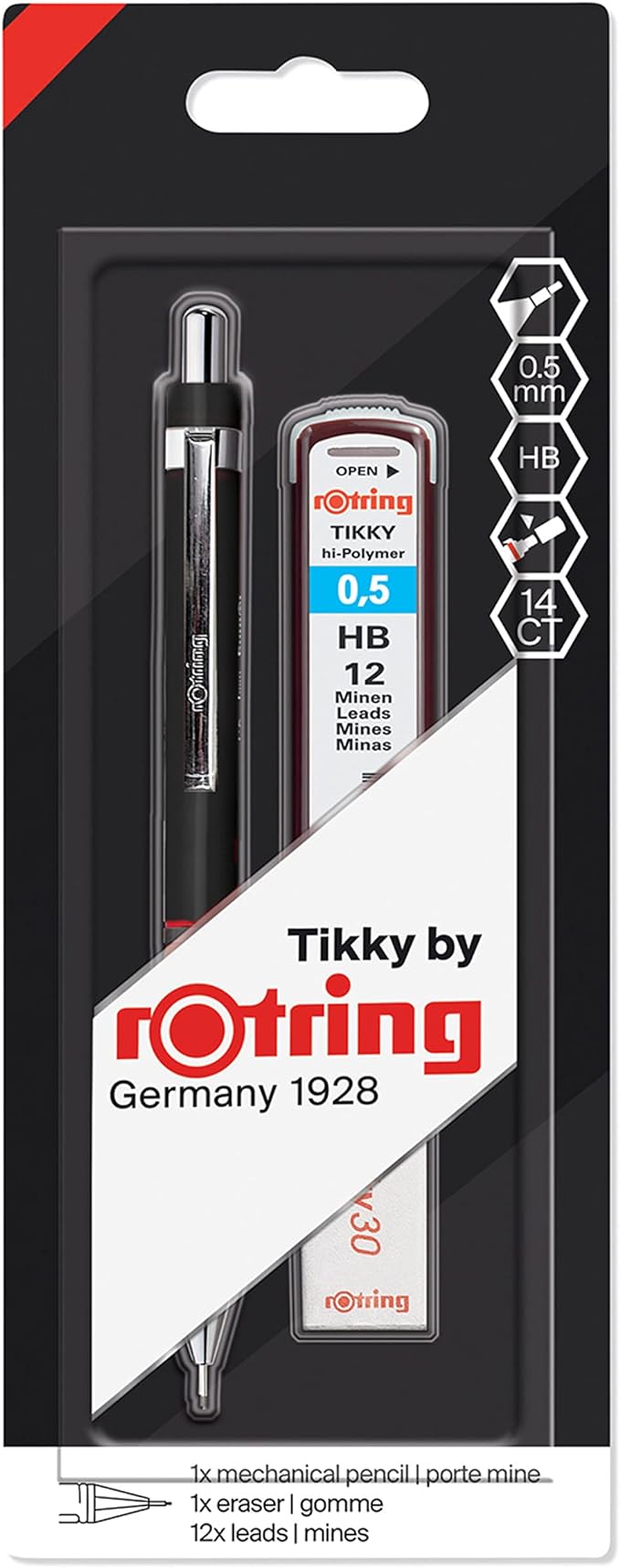 Rotring Mechanical Pencil 0.5 + Leads Set