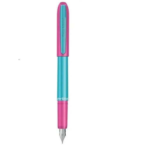 Peppermate Feather Pen with Beginner Cap Medium Tip Peppermate + 6 Blue Ink Cartridges
