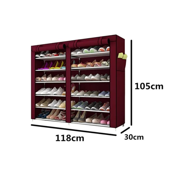 Dustproof Multi-layer Shoe Rack, Large Capacity Free Standing And Easy To Assemble Storage Rack