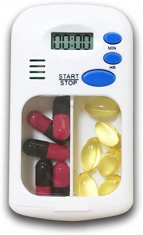 An electronic dispenser for daily pill reminders with a transparent cover that helps memorize medications