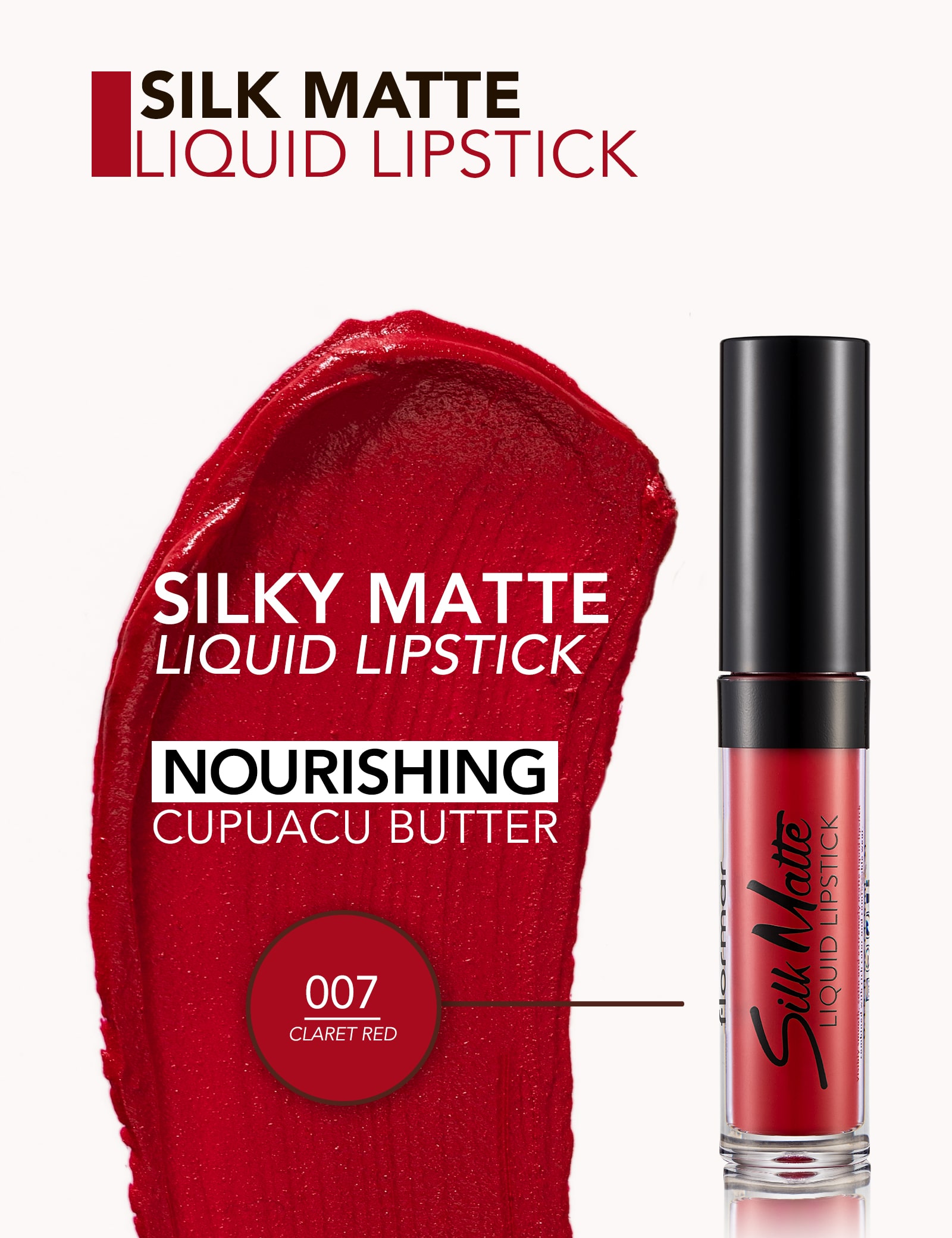 Silk Matte Liquid Lipstick - 007 Claret Red