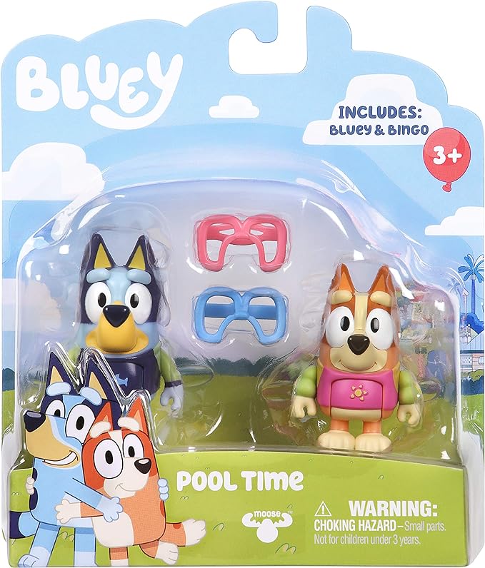Bluey - Pool Time: Bluey & Bingo 2.5 inch Figures