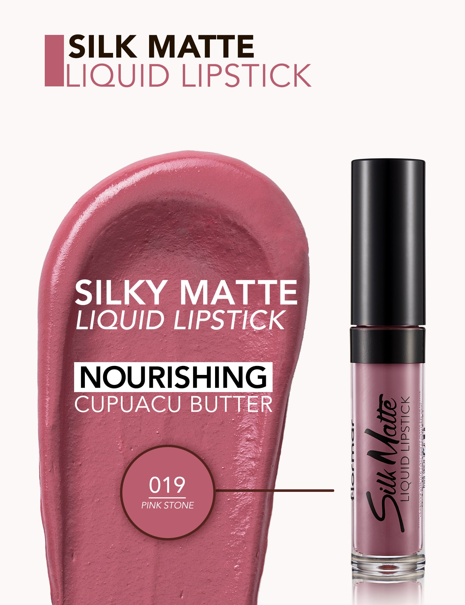 Silk Matte Liquid Lipstick - 019 Pink Stone
