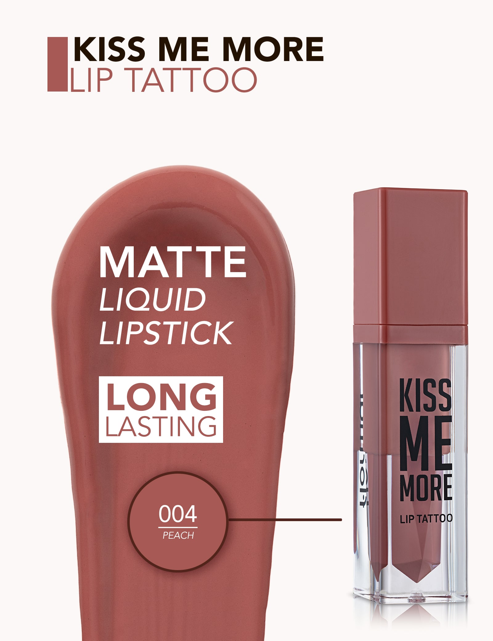 Kiss Me More Lip Tattoo - 004 Peach