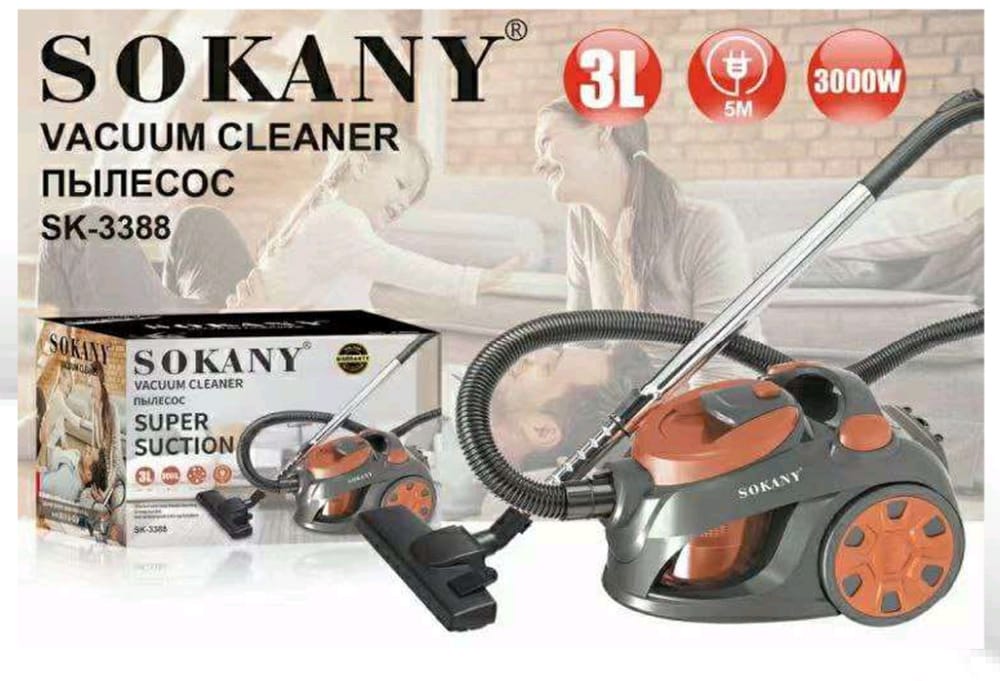 Sokany Sk-3388 Vacuum Cleaner - 3L - 3000w