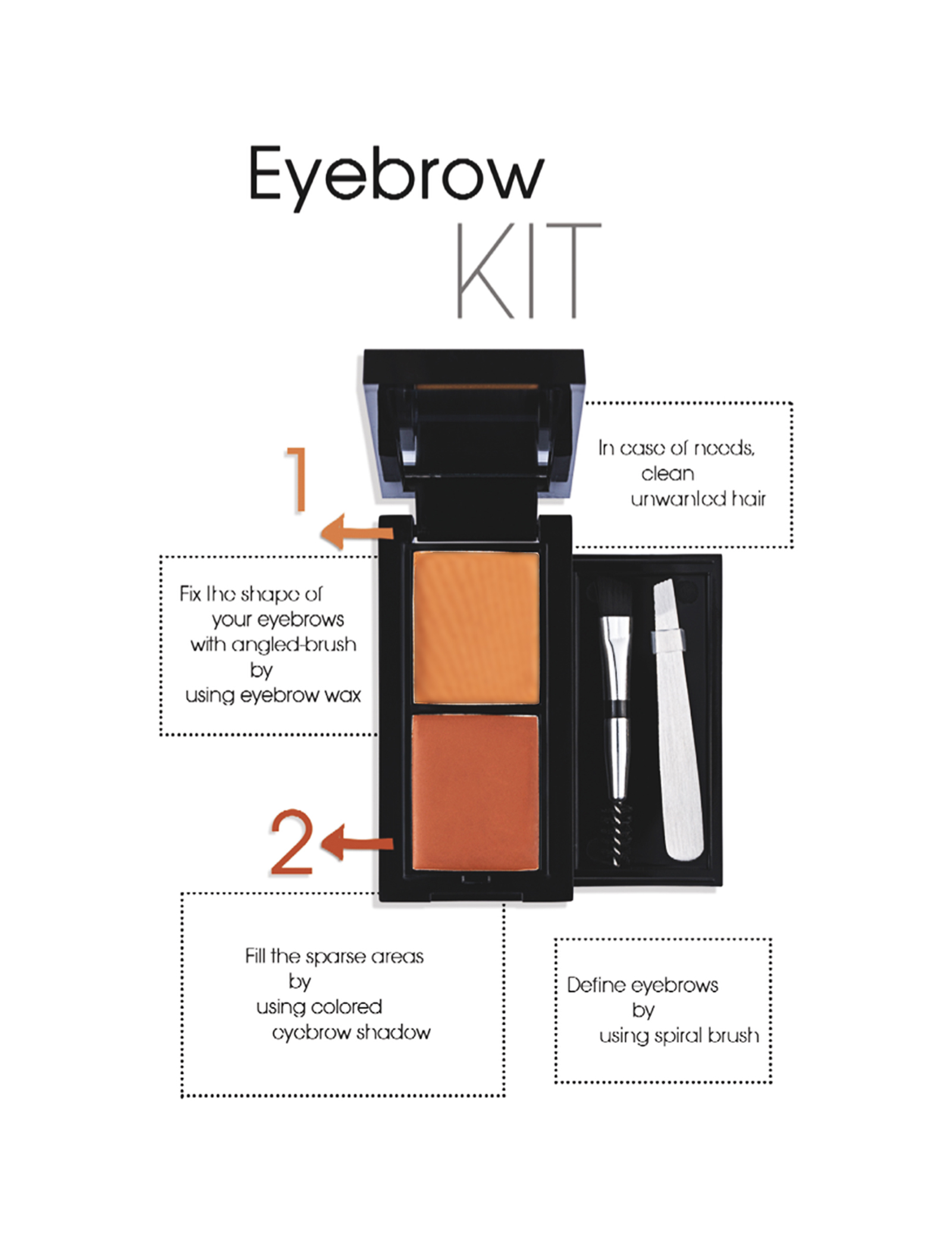 Eyebrow Design Kit - 40 Dark by Flormar