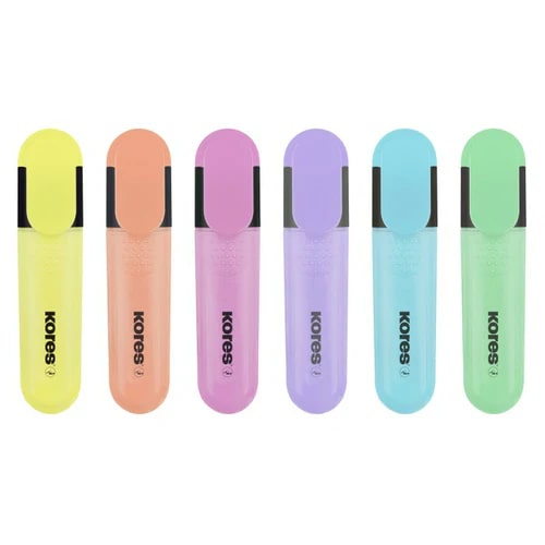 Kores Bright Liner Plus Pastel Highlighter - Set of 6