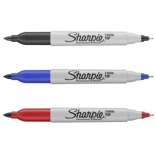 Sharpie Twin-Tip Fine +Ultra Fine Marker - Black