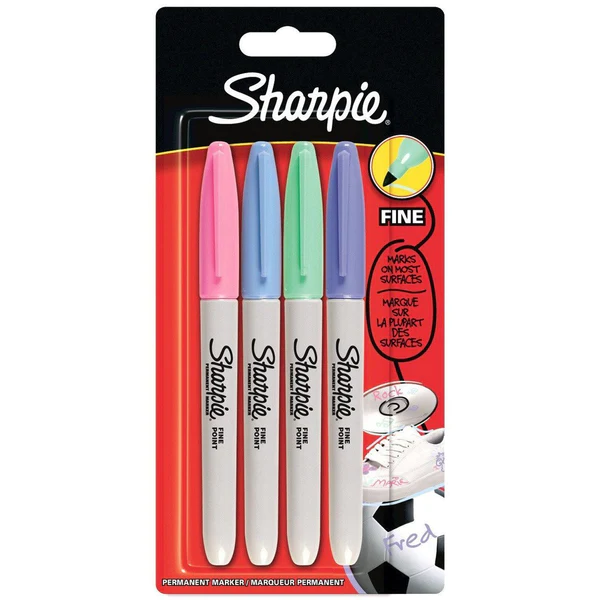 Sharpie Fine Marker Set of 4 (Pastel Shades)