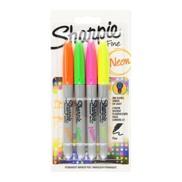 Sharpie Fine Marker Set of 4 (Neon)